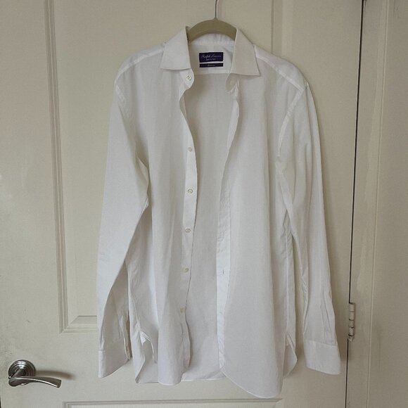 Ralph Lauren Purple Label White Shirt Men’s Size 15.5 - Picture 1 of 9